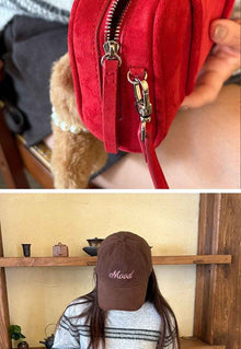 Suede And Sheepskin Mini Square Bag