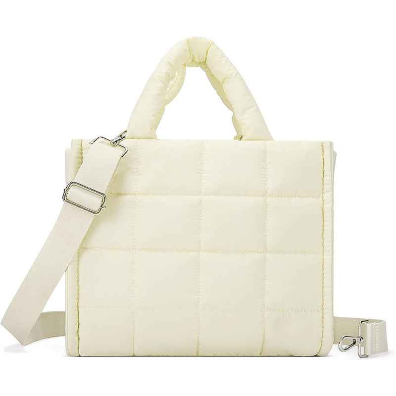 Square-grid Down-quilted Crossbody Bag Lightweight And Fluffy Handheld