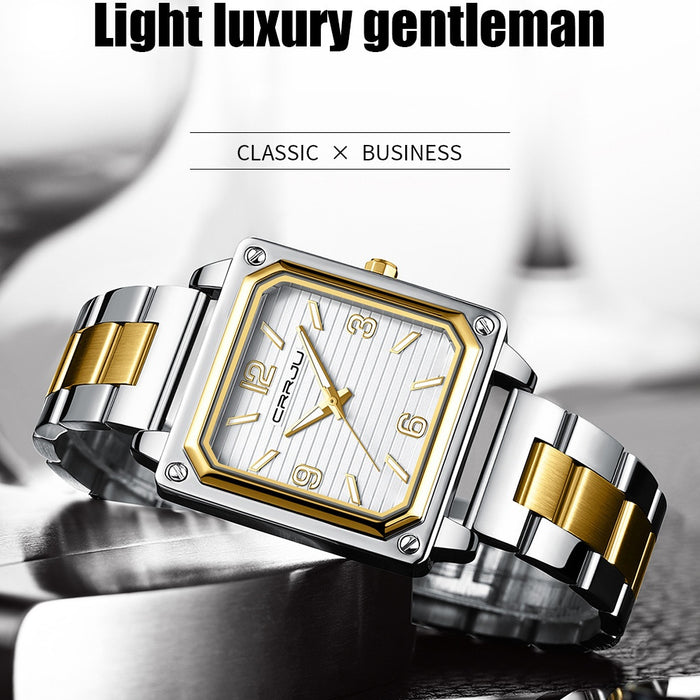 Montre carrée unisexe simple et étanche