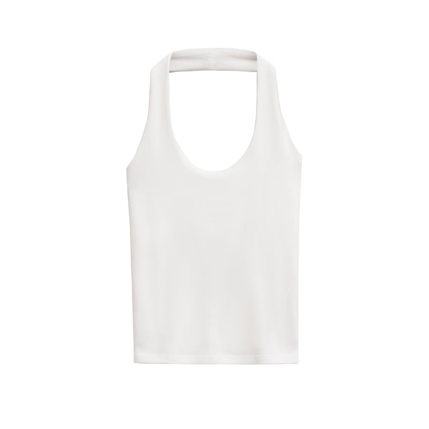 Fashion Hanging Collar Slim Fit Backless All-matching Top by Mirlaine Univers