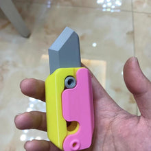 3D Printing Gravity Cub Jumping Small Radish Knife Mini Model Student Prize Pendant Decompression Toy For Children Gift by Mirlaine Univers