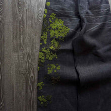 Street-style Denim Straight-leg Pants With Floral Embroidery