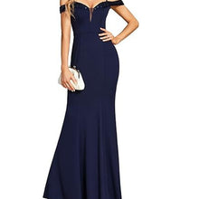 Women's Clothing Off-neck Sling Evening Long Dress by Mirlaine Univers