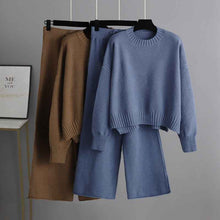 Fashionable Casual Knitted Pants Set For Women