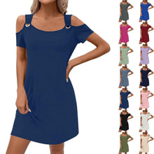 Womens Solid-Color Elegant Off-Shoulder Skirt