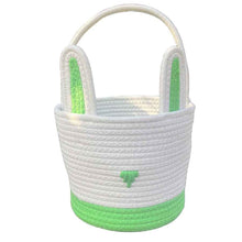 Easter Egg Portable Basket Cartoon Rabbit Hand-woven Cotton Cord Candy Bag