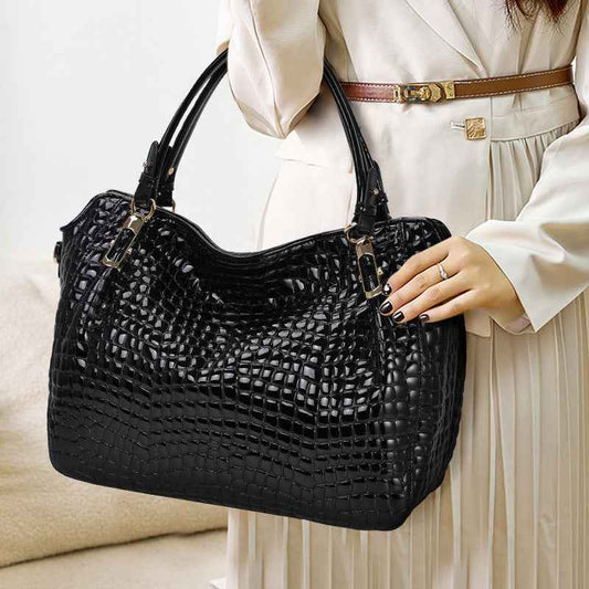 Womens Large Genuine Leather Casual Tote Bag