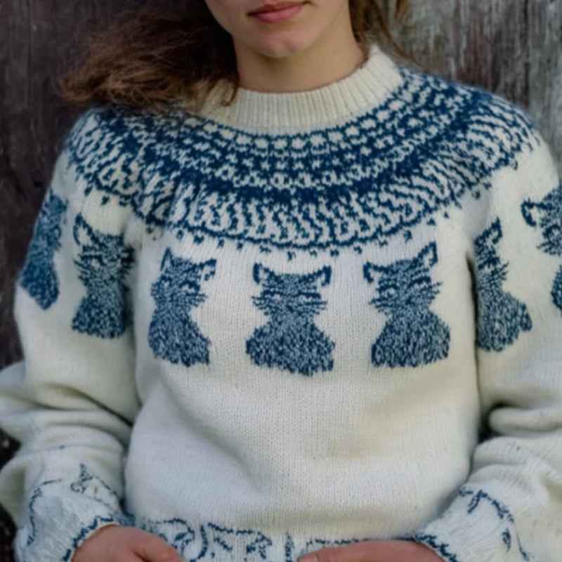 Printed Round-neck Hoodie With Striped Patch Design
