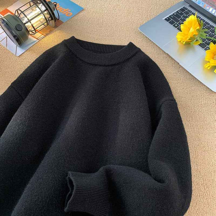 Men's Simple Solid-Color Sweaters For Autumn And Winter