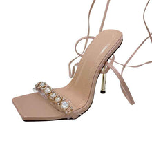 New Style Rhinestone Roman Cross Strap Sandals Women