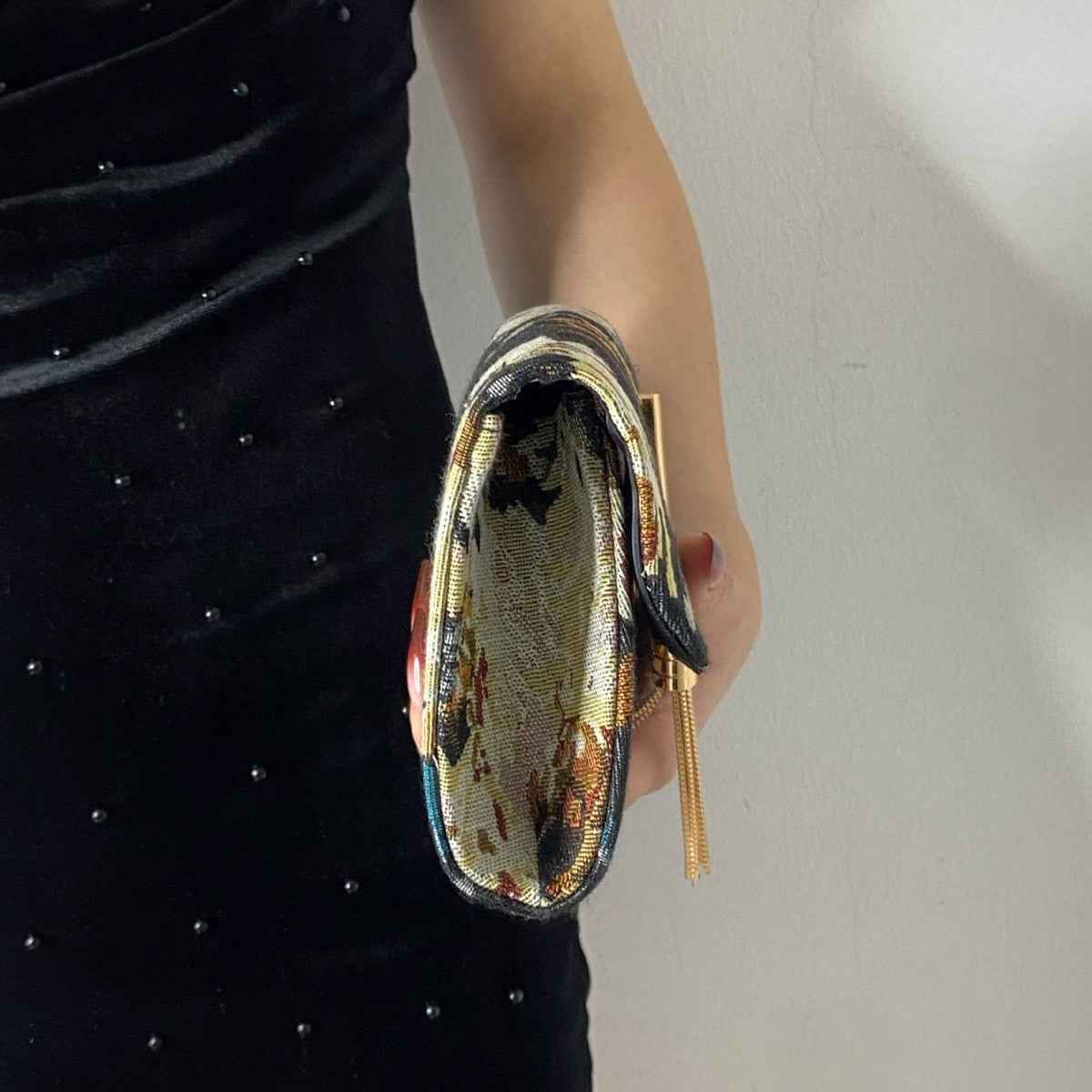 Embroidered And Printed Womens Clutch Bag