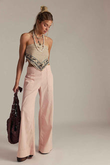 Fashionable Low-rise Non-stretch Denim Trousers Loose-fitting And Slimming