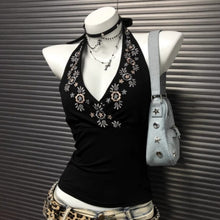 Niche Black V-Neck Embroidered Halter Backless Sophisticated Vintage Top by Mirlaine Univers Niche Black V-Neck Embroidered Halter Backless Sophisticated Vintage Top Mirlaine Univers niche-black-v-neck-embroidered-halter-backless-sophisticated-vintage-top 0 Niche Black V-Neck Embroidered Halter Backless Sophisticated Vintage Top Mirlaine Univers Niche Black V-Neck Embroidered Halter Backless Sophisticated Vintage Top