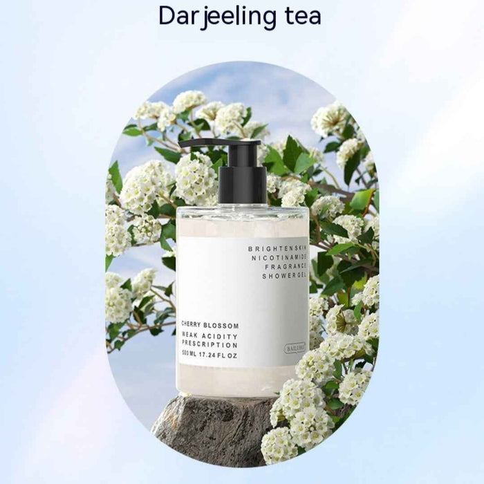 Gel douche parfumé à la nicotinamide, nettoyant doux, parfum longue durée, lotion de bain