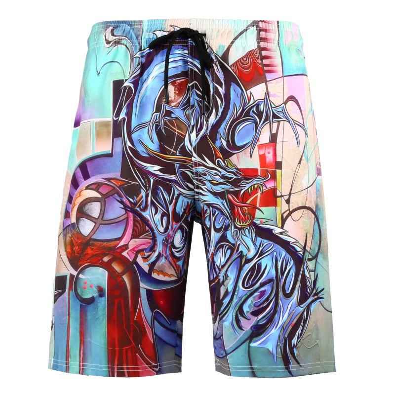 Men's Beach Printed Seaside Sports Shorts