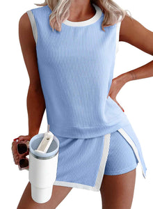 Women Fashion Summer Athletic Lounge Sets Two-piece Set