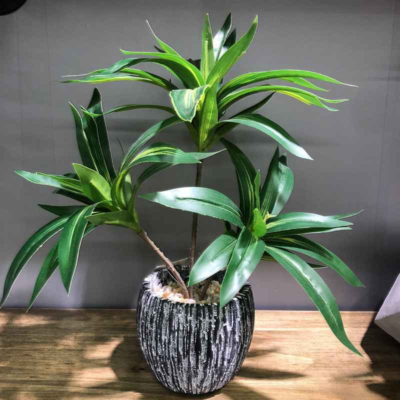 Creative Decoration Office Retro Artificial Flower Bonsai Home Versatile Ceramic Table Decoration Green Plant Bonsai