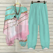 Women's Clothing Digital Printed Round Neck Fashion Sports And Leisure Suit Two-piece Set by Mirlaine Univers