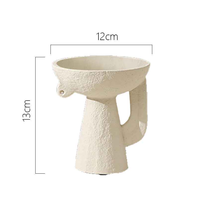 Ins Style No Hole Moon Pattern Cement Mini Flowerpot