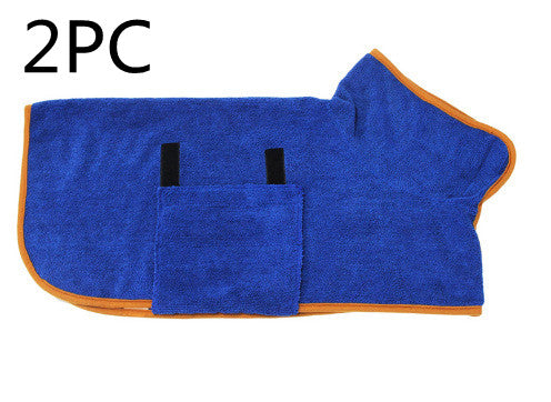 Absorbent Pet Bathrobe With Waist-wrapped Microfiber by Mirlaine Univers