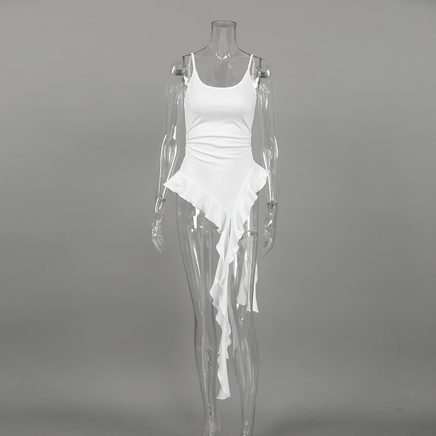 White Fitted Ruffled Ribbon Irregular Vest by Mirlaine Univers White Fitted Ruffled Ribbon Irregular Vest Mirlaine Univers white-fitted-ruffled-ribbon-irregular-vest 4 White Fitted Ruffled Ribbon Irregular Vest Mirlaine Univers White Fitted Ruffled Ribbon Irregular Vest