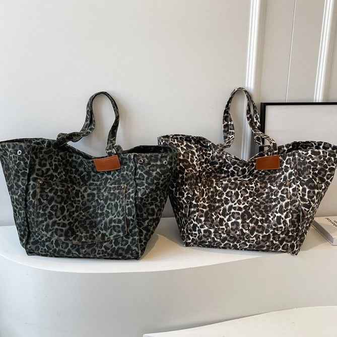Womens Stylish High-Capacity One-Shoulder Canvas Bag