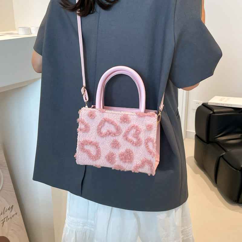 Womens Plush Stylish Handbag With A Premium Feelversatile Crossbody Bag