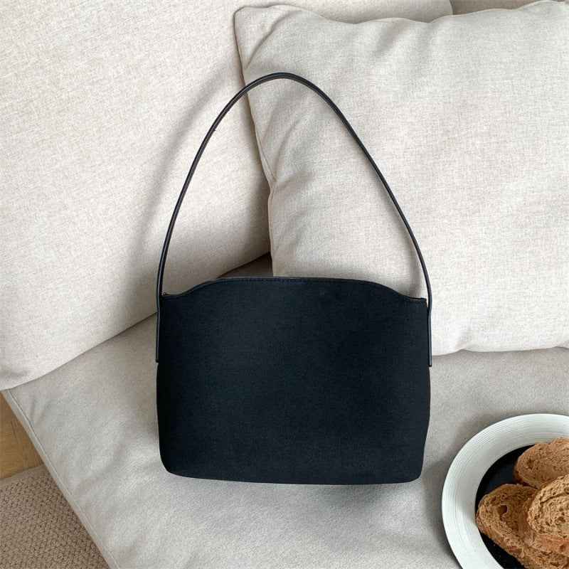 Retro Suede-Like Simple All-Match Tote Bag For Women