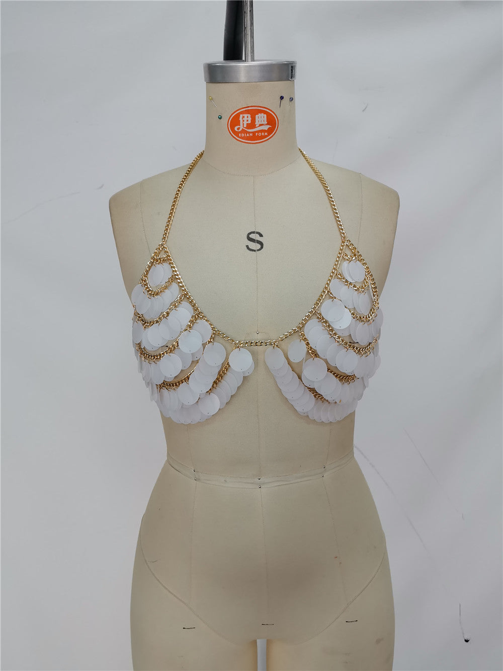 Womens Handmade Body Chain Top Chain Body Decorative Chain Sequin Camisole by Mirlaine Univers Womens Handmade Body Chain Top Chain Body Decorative Chain Sequin Camisole Mirlaine Univers womens-handmade-body-chain-top-chain-body-decorative-chain-sequin-camisole 0 Womens Handmade Body Chain Top Chain Body Decorative Chain Sequin Camisole Mirlaine Univers Womens Handmade Body Chain Top Chain Body Decorative Chain Sequin Camisole