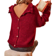 New American Casual Turtleneck Red Sweaters Top