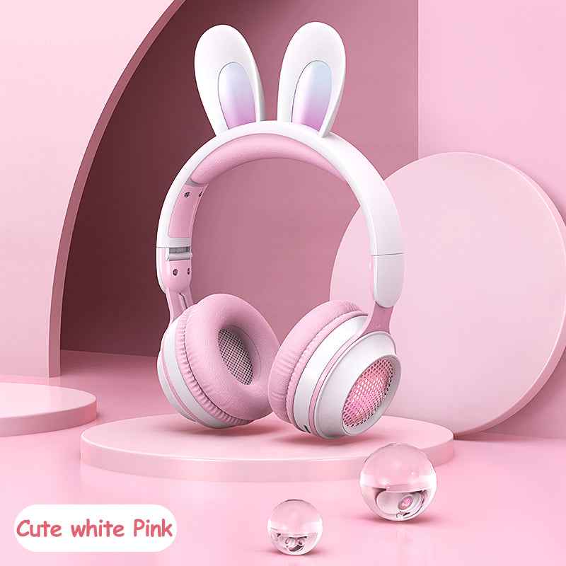 Rabbit Ear Headphones Wireless Luminous Extendable Wheat Headphones - Mirlaine Univers - Rabbit Ear Headphones Wireless Luminous Extendable Wheat Headphones