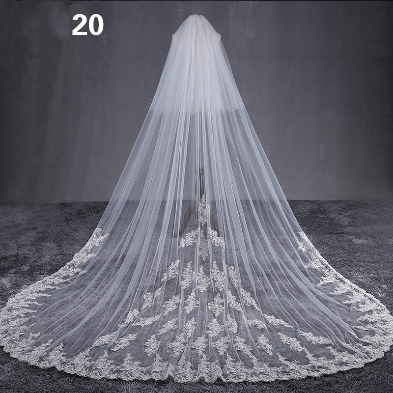 Bride Wedding Master Wedding Veil Long Long Tail by Mirlaine Univers