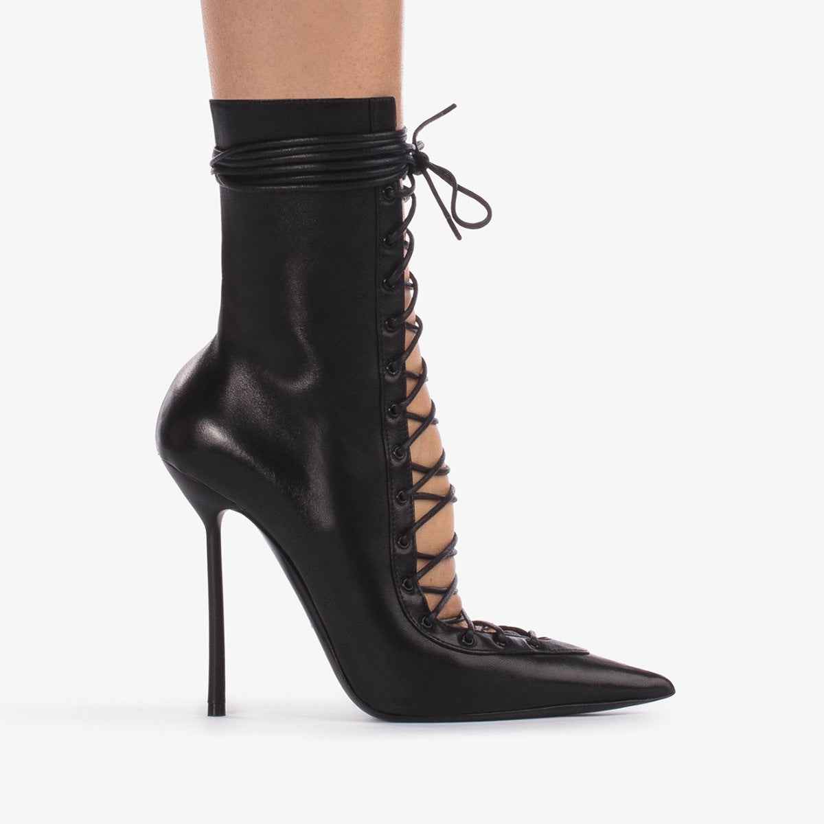 Mesh Patent Leather High-Heel Sandals For Women