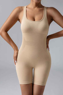 European And American Seamless Knitted Yoga Clothes High Waist Hip Lift With Chest Pad Shockproof Sleeveless Jumpsuit