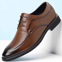 Leather Dress Shoes For Commuting With A Non-slip Round Toe
