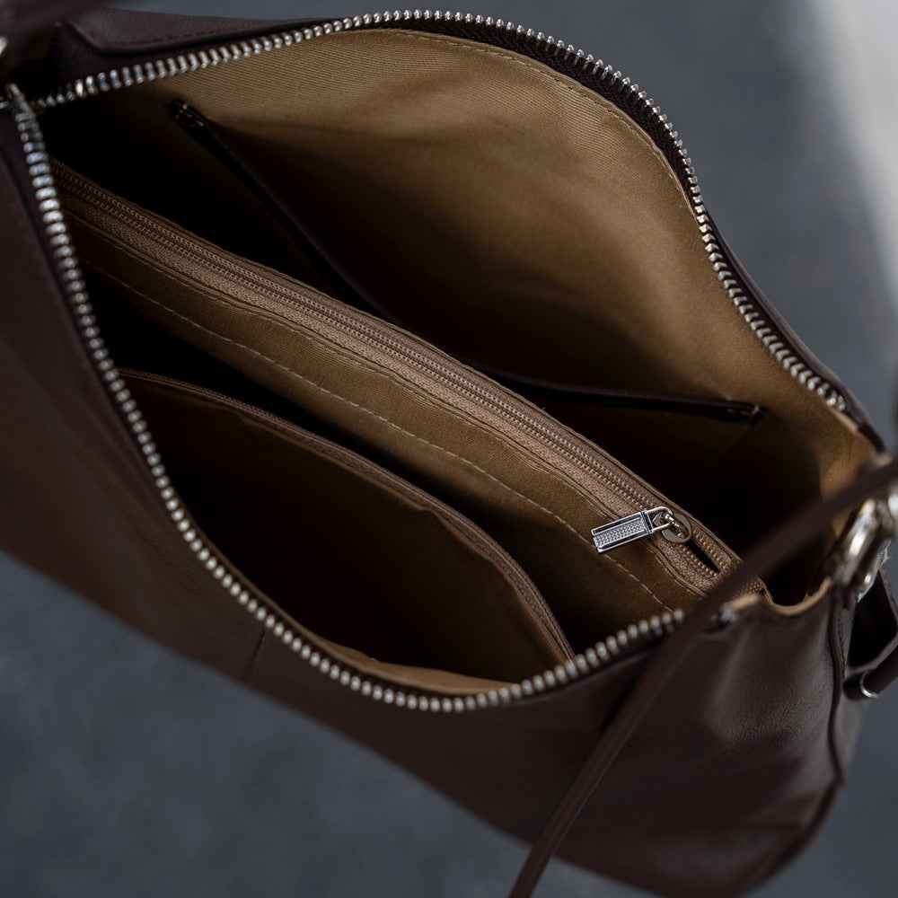 Womens Natural Cowhide Shoulder Crossbody Bag
