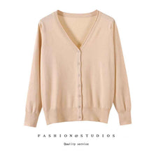 Women's Slim-fit SpringAutumn Plus-size Knitted Cardigan