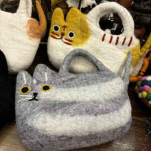 Handmade Nepalese Wool Felt DIY Cute Cat Tote Bag