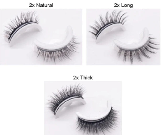 Reusable 3D Mink Lashes Natural False Eyelashes Self Adhesive Fake Glue Free Makeup Eyelash Extension Silk by Mirlaine Univers
