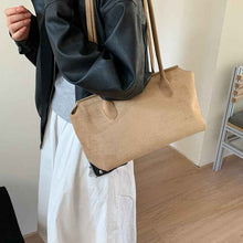Fashionable Simple Retro Suede Large-Capacity Tote Bag