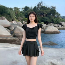 Womens Two-Piece Spa Resort Swimsuit Set With Separable Skirt