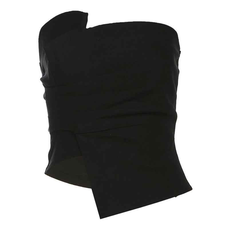 Irregular Spicy Girl Short Tube Top Blouse