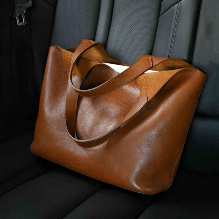 Sac cabas rétro à grande capacité pour navetteur, double usage bandoulière et porté main