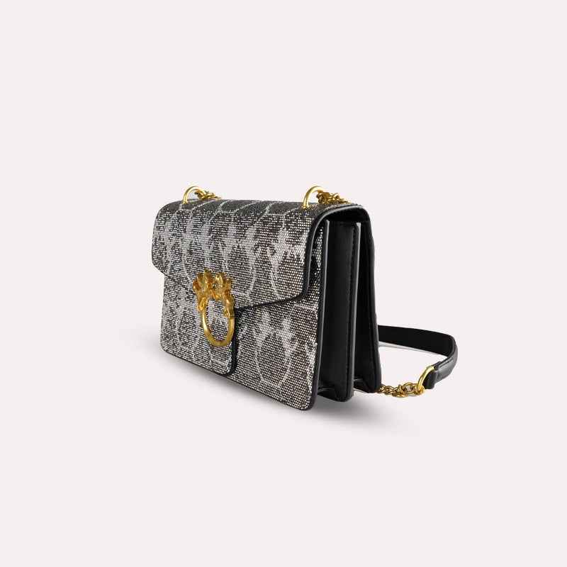 Rhinestone Crossbody Chain Bag