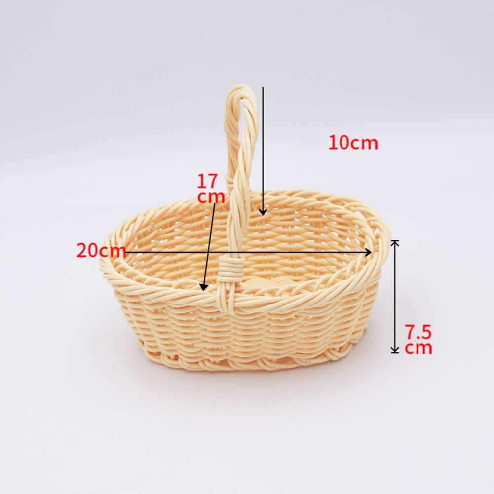 PP Woven Easter Interlining Mini Shopping Rattan Small Wedding Gift Decoration Basket