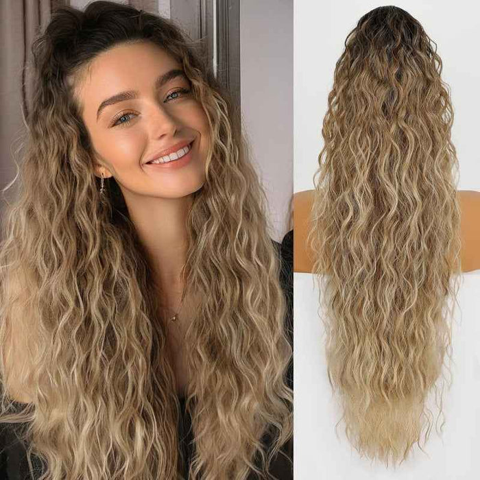 Grip Ponytail Fluffy Long Curly Hair Horse Tail Wig
