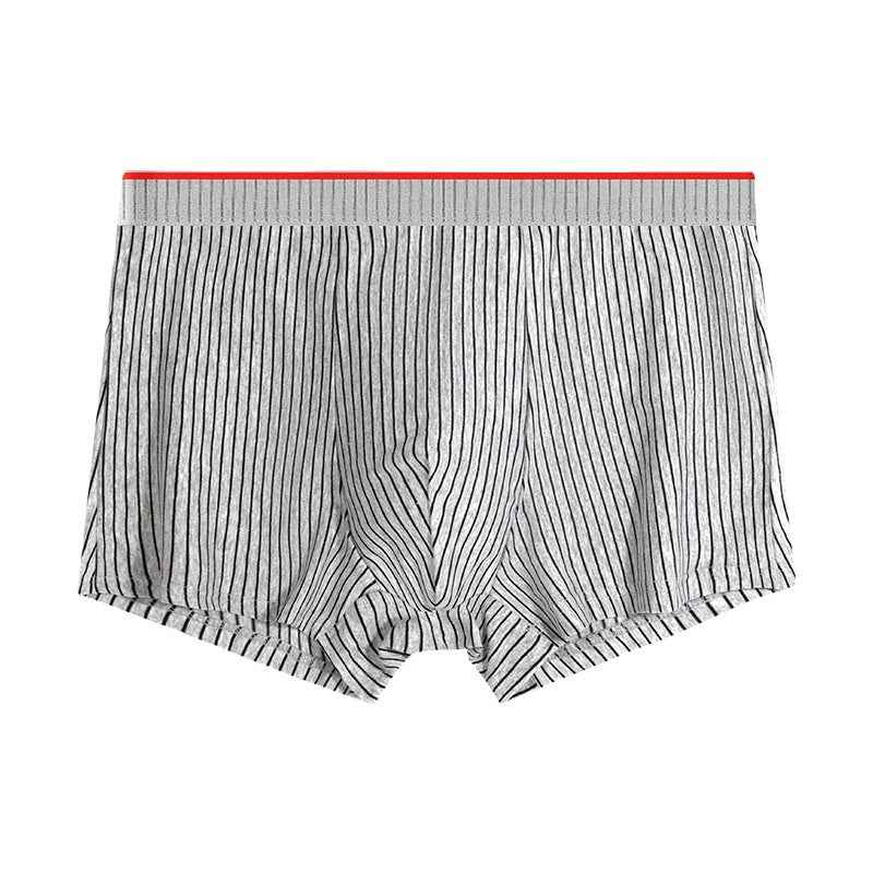 Mens Long-staple Cotton Antibacterial Boxer Briefs Skin-friendly