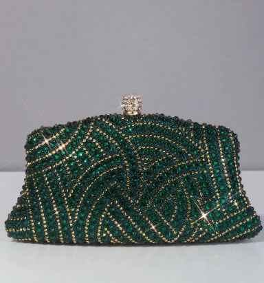 Shimmering And Elegant Rhinestone-decorated Clutch