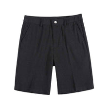 Men's Slim-Fit Striped Solid-Color Fashion Suit Shorts