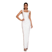 Floral Beaded Elegant Womens Bandage Dress